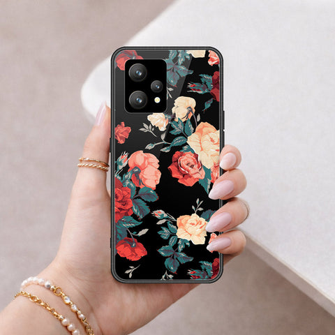 Realme 9 4G Cover - Floral Series 2 - HQ Ultra Shine Premium Infinity Glass Soft Silicon Borders Case