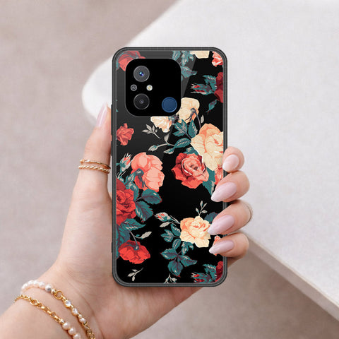 Xiaomi Poco C55 Cover - Floral Series 2 - HQ Ultra Shine Premium Infinity Glass Soft Silicon Borders Case