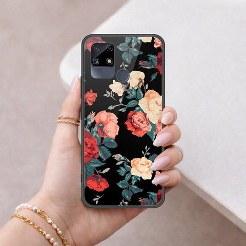 Realme Narzo 30 Cover - Floral Series 2 - HQ Ultra Shine Premium Infinity Glass Soft Silicon Borders Case
