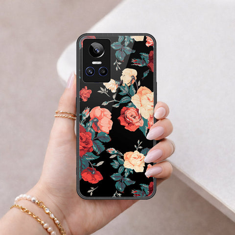 Realme GT Neo 3 Cover - Floral Series 2 - HQ Ultra Shine Premium Infinity Glass Soft Silicon Borders Case