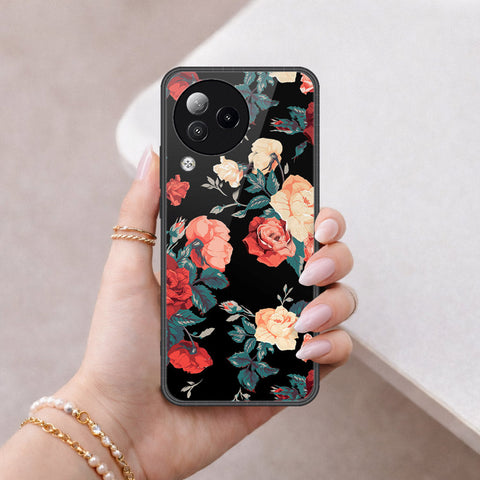 Xiaomi Civi 3 Cover - Floral Series 2 - HQ Ultra Shine Premium Infinity Glass Soft Silicon Borders Case