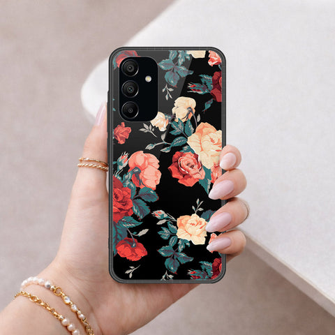 Samsung Galaxy A15 4GCover - Floral Series 2 - HQ Ultra Shine Premium Infinity Glass Soft Silicon Borders Case