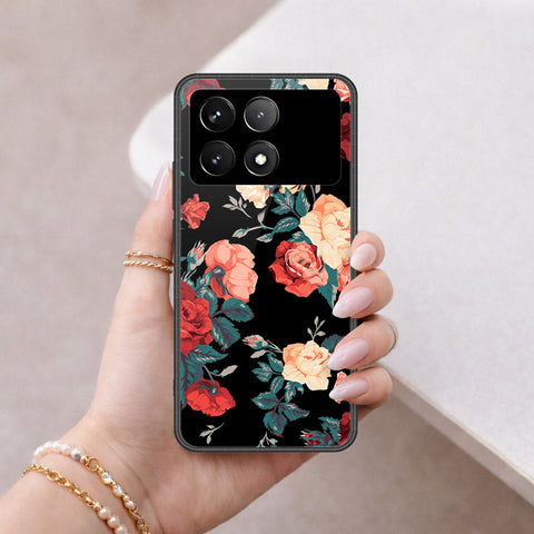 Xiaomi Poco F6 Pro Cover - Floral Series 2 - HQ Ultra Shine Premium Infinity Glass Soft Silicon Borders Case