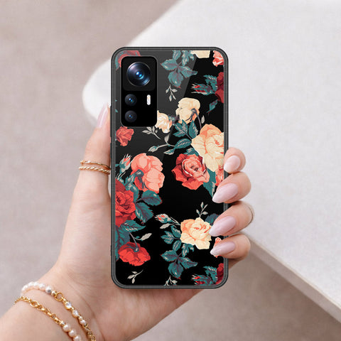 Xiaomi Redmi K50 Ultra Cover - Floral Series 2 - HQ Ultra Shine Premium Infinity Glass Soft Silicon Borders Case