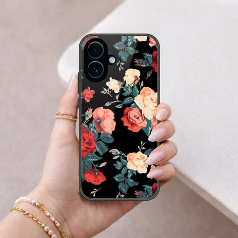 iPhone 17 - Floral Series 2 - HQ Ultra Shine Premium Infinity Glass Soft Silicon Borders Case