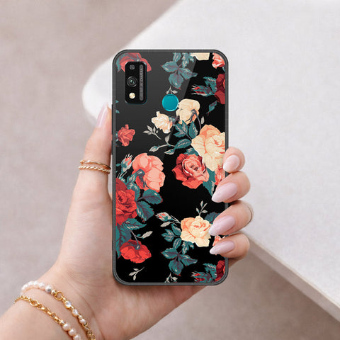 Huawei Honor 9 Lite - Floral Series 2 - HQ Ultra Shine Premium Infinity Glass Soft Silicon Borders Case