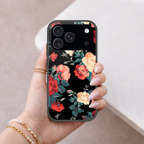 iPhone 17 Pro Max - Floral Series 2 - HQ Ultra Shine Premium Infinity Glass Soft Silicon Borders Case