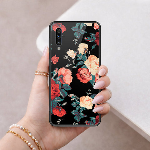 Samsung Galaxy A5 2018 Cover - Floral Series 2 - HQ Ultra Shine Premium Infinity Glass Soft Silicon Borders Case