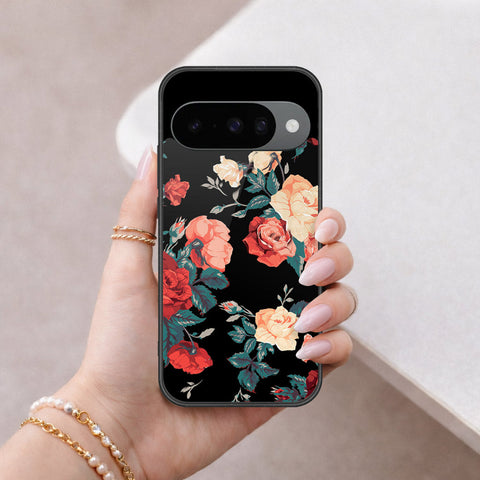 Google Pixel 10 Cover - Floral Series 2 - HQ Ultra Shine Premium Infinity Glass Soft Silicon Borders Case