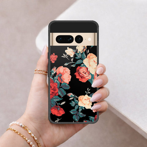 Google Pixel 7 Pro Cover - Floral Series 2 - HQ Ultra Shine Premium Infinity Glass Soft Silicon Borders Case