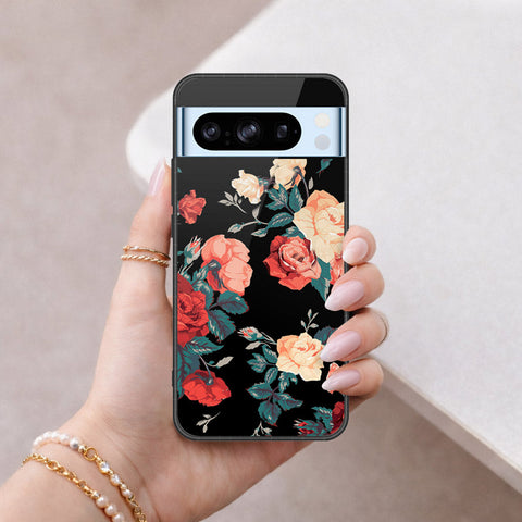 Google Pixel 8 Pro Cover - Floral Series 2 - HQ Ultra Shine Premium Infinity Glass Soft Silicon Borders Case