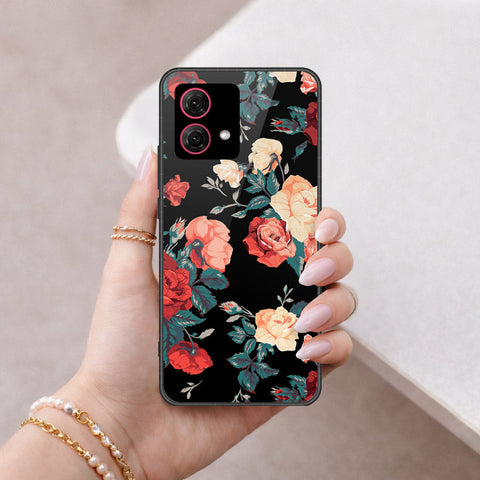 Motorola Moto G84 Cover - Floral Series 2 - HQ Ultra Shine Premium Infinity Glass Soft Silicon Borders Case