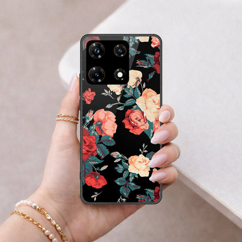 Infinix Note 30 VIP Cover - Floral Series 2 - HQ Ultra Shine Premium Infinity Glass Soft Silicon Borders Case