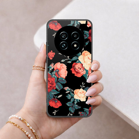 Realme 13 Plus 5G Cover - Floral Series 2 - HQ Ultra Shine Premium Infinity Glass Soft Silicon Borders Case