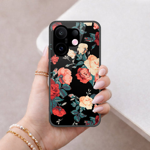 Vivo X200 FE Cover - Floral Series 2 - HQ Ultra Shine Premium Infinity Glass Soft Silicon Borders Case