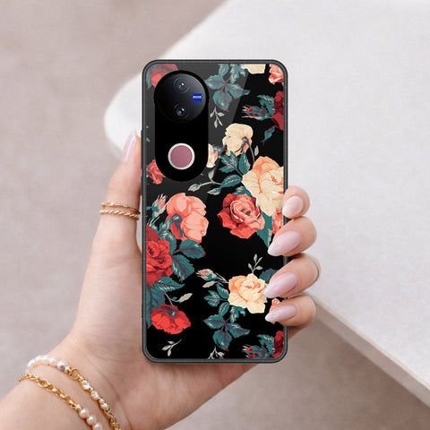 Vivo T4R Cover - Floral Series 2 - HQ Ultra Shine Premium Infinity Glass Soft Silicon Borders Case