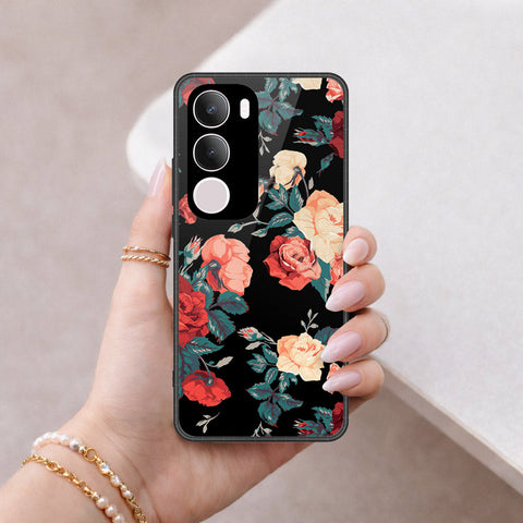 Vivo Y19 5G Cover - Floral Series 2 - HQ Ultra Shine Premium Infinity Glass Soft Silicon Borders Case
