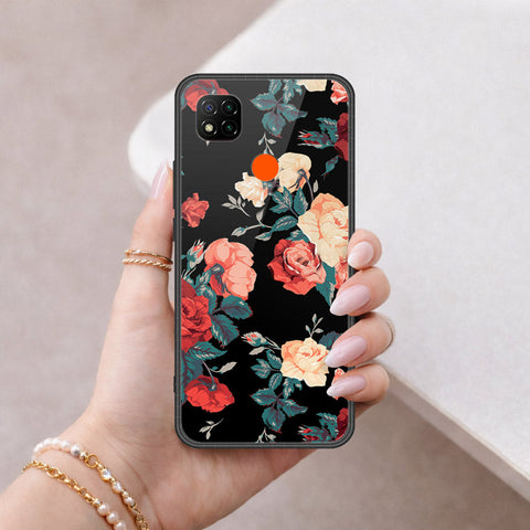 Xiaomi Poco C3 Cover - Floral Series 2 - HQ Ultra Shine Premium Infinity Glass Soft Silicon Borders Case