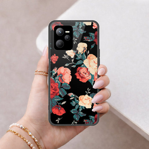 Realme Narzo 50A Prime Cover - Floral Series 2 - HQ Ultra Shine Premium Infinity Glass Soft Silicon Borders Case
