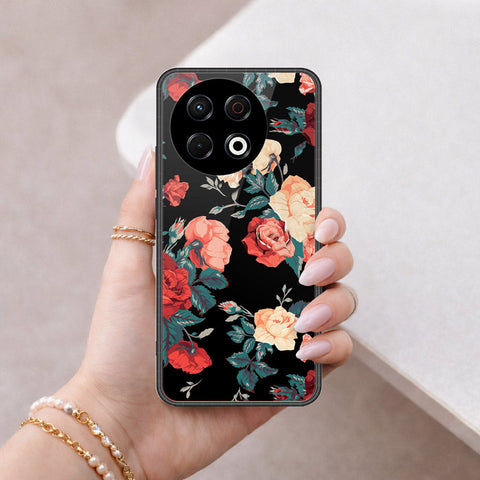 Tecno Spark 30 Pro Cover - Floral Series 2 - HQ Ultra Shine Premium Infinity Glass Soft Silicon Borders Case