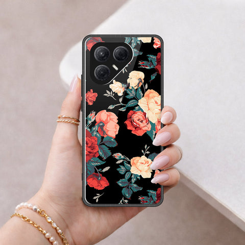 Tecno Pova 7 4G Cover - Floral Series 2 - HQ Ultra Shine Premium Infinity Glass Soft Silicon Borders Case