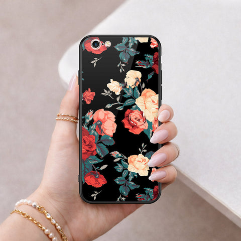 iPhone 6S / 6 Cover - Floral Series 2 - HQ Ultra Shine Premium Infinity Glass Soft Silicon Borders Case