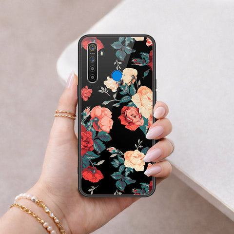 Realme Narzo 20A Cover - Floral Series 2 - HQ Ultra Shine Premium Infinity Glass Soft Silicon Borders Case