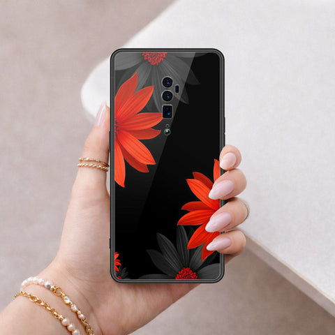 Oppo Reno 10x Zoom Cover - Floral Series 2 - HQ Ultra Shine Premium Infinity Glass Soft Silicon Borders Case