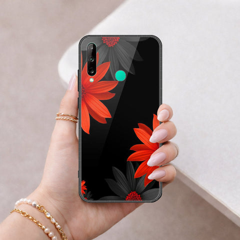 Huawei Y7P Cover - Floral Series 2 - HQ Ultra Shine Premium Infinity Glass Soft Silicon Borders Case
