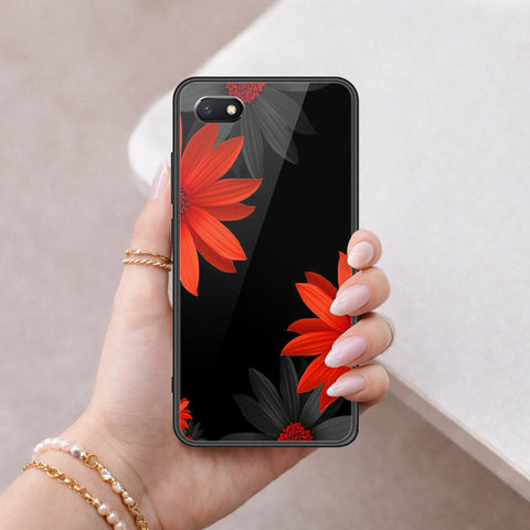 Honor Y5 2018 Cover - Floral Series 2 - HQ Ultra Shine Premium Infinity Glass Soft Silicon Borders Case