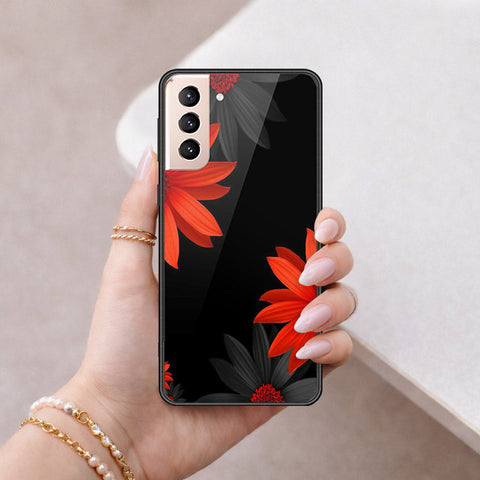 Samsung Galaxy S21 Plus 5G Cover - Floral Series 2 - HQ Ultra Shine Premium Infinity Glass Soft Silicon Borders Case
