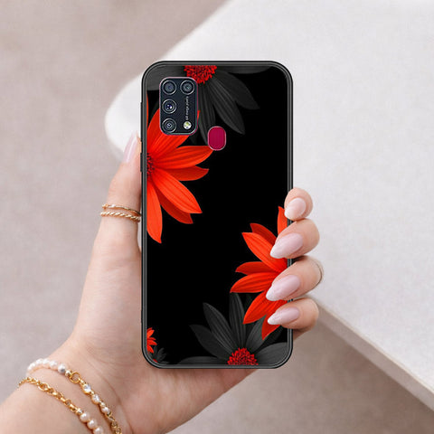 Samsung Galaxy F41 Cover - Floral Series 2 - HQ Ultra Shine Premium Infinity Glass Soft Silicon Borders Case