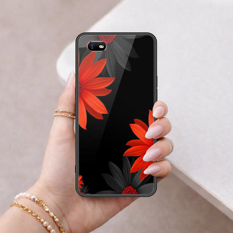 Oppo A1k Cover - Floral Series 2 - HQ Ultra Shine Premium Infinity Glass Soft Silicon Borders Case