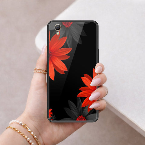 Oppo A37 Cover - Floral Series 2 - HQ Ultra Shine Premium Infinity Glass Soft Silicon Borders Case