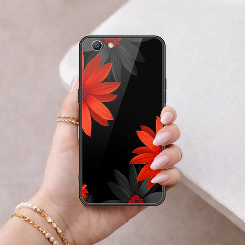 Oppo A57 Cover - Floral Series 2 - HQ Ultra Shine Premium Infinity Glass Soft Silicon Borders Case