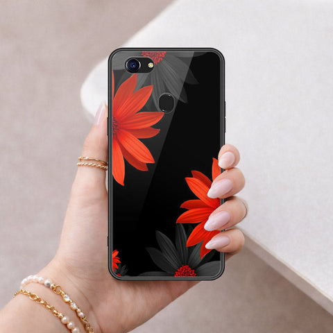 Oppo F5 Cover - Floral Series 2 - HQ Ultra Shine Premium Infinity Glass Soft Silicon Borders Case