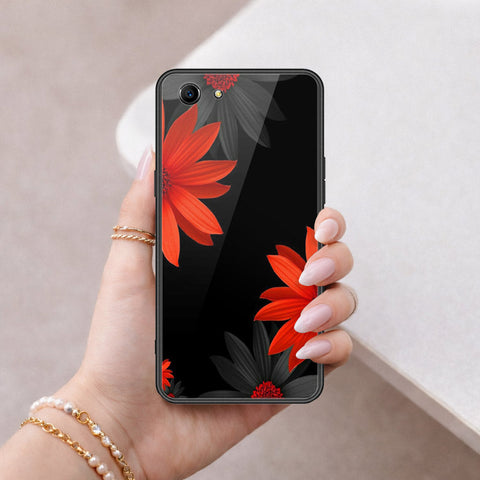 Oppo A83 Cover - Floral Series 2 - HQ Ultra Shine Premium Infinity Glass Soft Silicon Borders Case