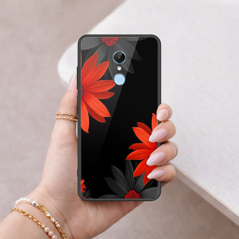 Xiaomi Redmi 5 Cover - Floral Series 2 - HQ Ultra Shine Premium Infinity Glass Soft Silicon Borders Case