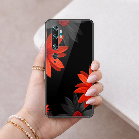 Xiaomi Mi CC9 Pro Cover - Floral Series 2 - HQ Ultra Shine Premium Infinity Glass Soft Silicon Borders Case