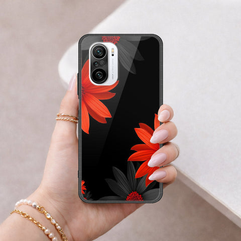Xiaomi Redmi K40 Pro Cover - Floral Series 2 - HQ Ultra Shine Premium Infinity Glass Soft Silicon Borders Case