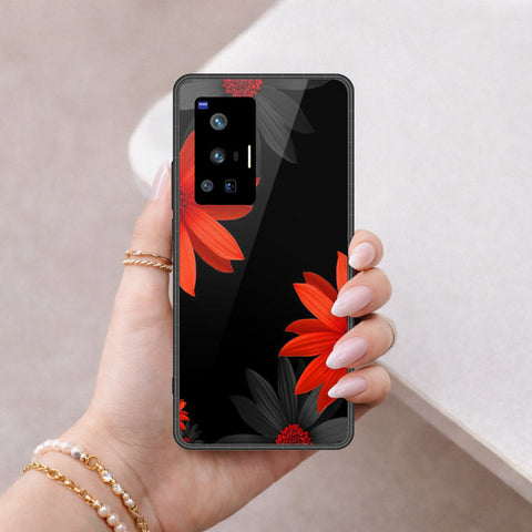 Vivo X70 Pro Cover - Floral Series 2 - HQ Ultra Shine Premium Infinity Glass Soft Silicon Borders Case