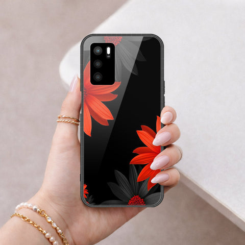 Oppo A16 Cover - Floral Series 2 - HQ Ultra Shine Premium Infinity Glass Soft Silicon Borders Case
