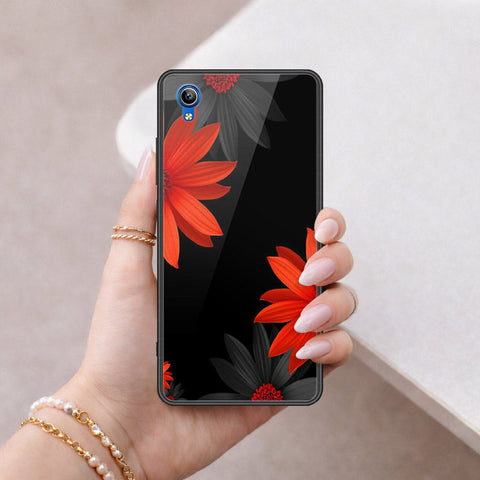 Vivo Y1s Cover - Floral Series 2 - HQ Ultra Shine Premium Infinity Glass Soft Silicon Borders Case