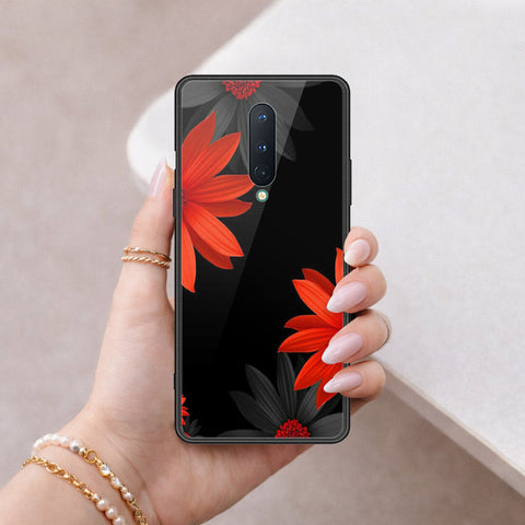 OnePlus 8 Cover - Floral Series 2 - HQ Ultra Shine Premium Infinity Glass Soft Silicon Borders Case