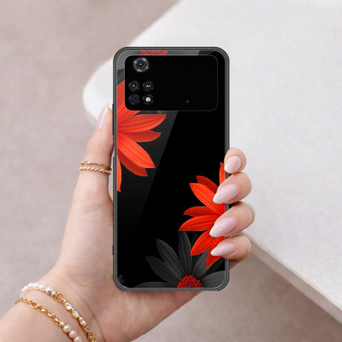 Xiaomi Poco M4 Pro Cover - Floral Series 2 - HQ Ultra Shine Premium Infinity Glass Soft Silicon Borders Case