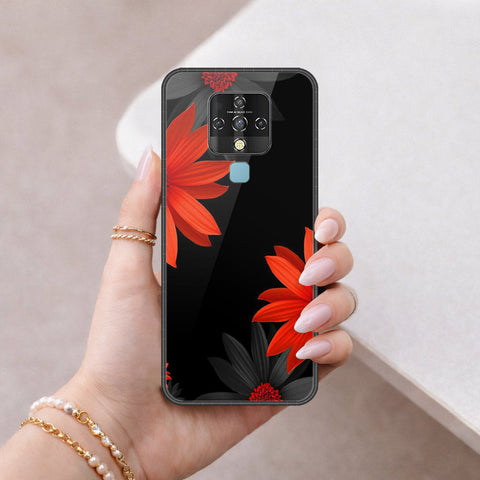 Tecno Camon 16 Pro Cover - Floral Series 2 - HQ Ultra Shine Premium Infinity Glass Soft Silicon Borders Case