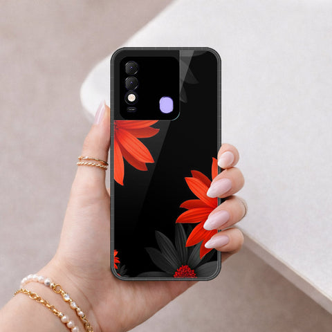 Tecno Spark 8 Cover - Floral Series 2 - HQ Ultra Shine Premium Infinity Glass Soft Silicon Borders Case