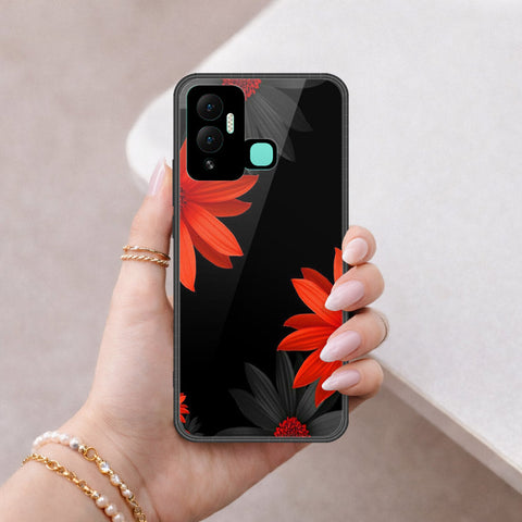 Infinix Hot 12i Cover - Floral Series 2 - HQ Ultra Shine Premium Infinity Glass Soft Silicon Borders Case