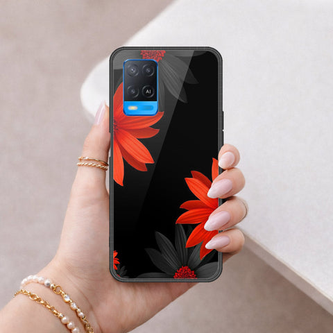 Oppo A54 4G Cover - Floral Series 2 - HQ Ultra Shine Premium Infinity Glass Soft Silicon Borders Case