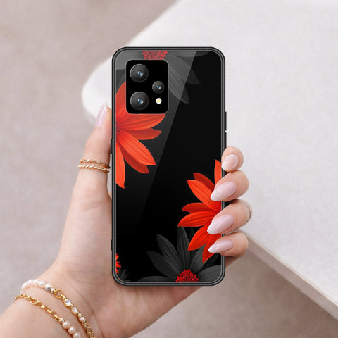 Realme 9 4G Cover - Floral Series 2 - HQ Ultra Shine Premium Infinity Glass Soft Silicon Borders Case
